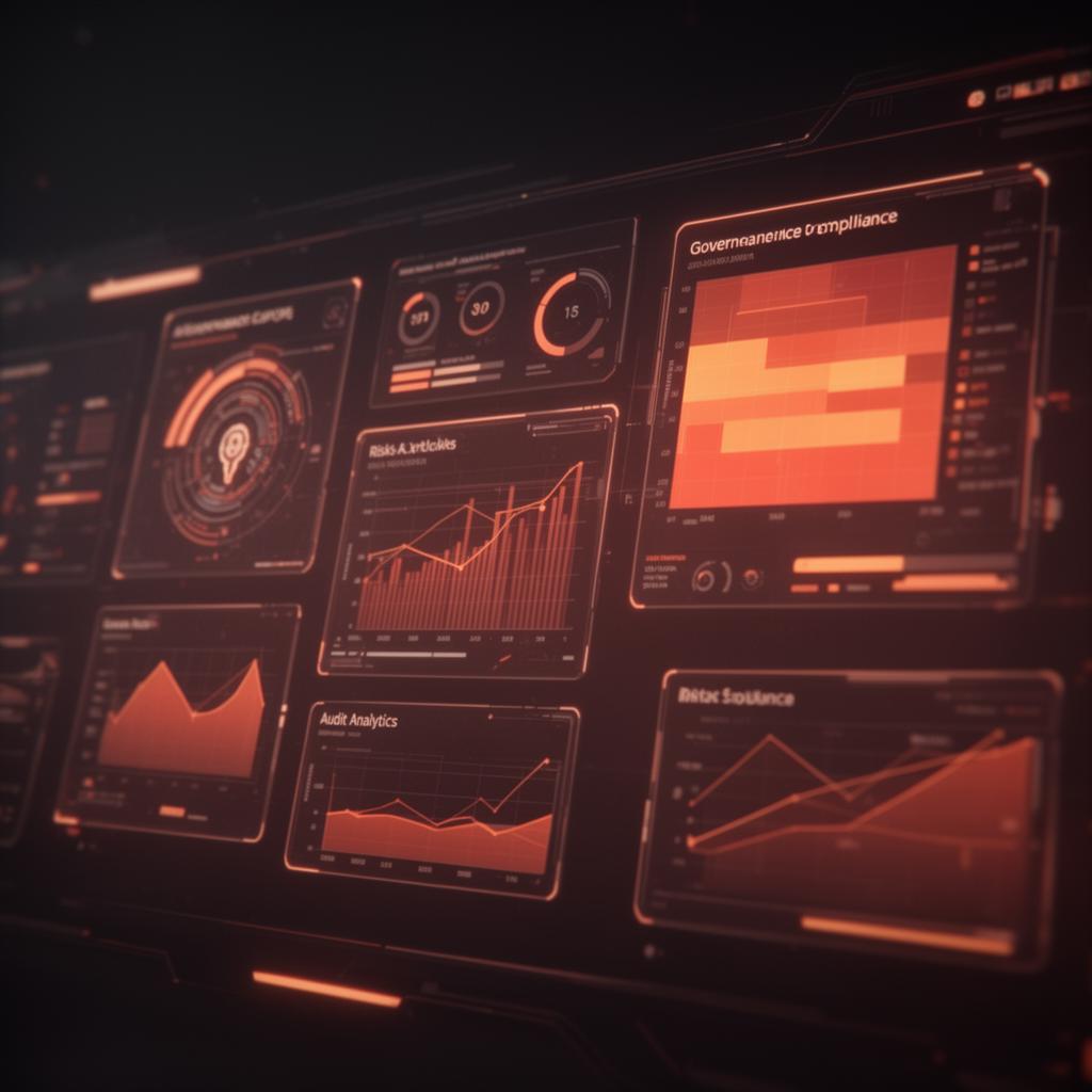 AI governance, risk and compliance dashboard with audit analytics